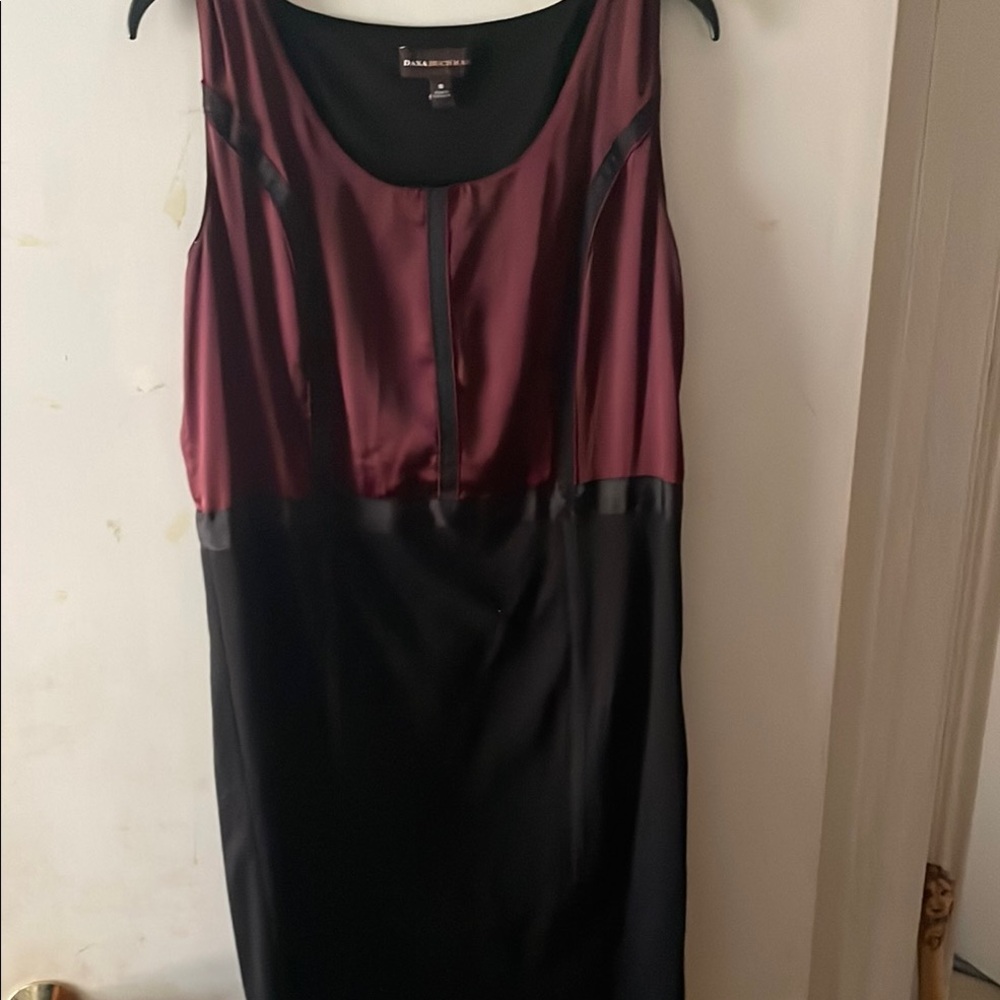 Elegant Burgundy and Black Dress